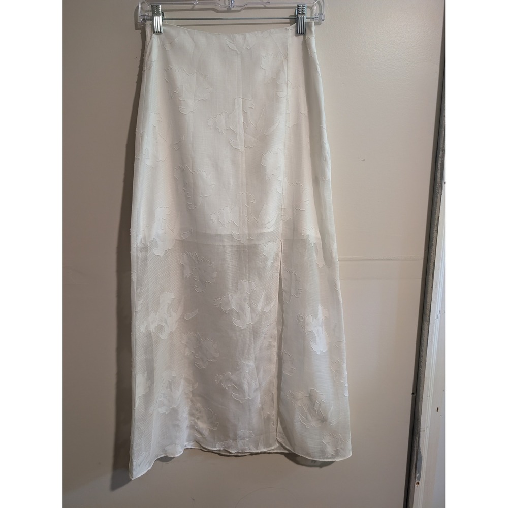 Ali & Jay 2 Piece Skirt Set Womens S White Floral Jacquard Crop Top Maxi Skirt - Picture 8 of 11